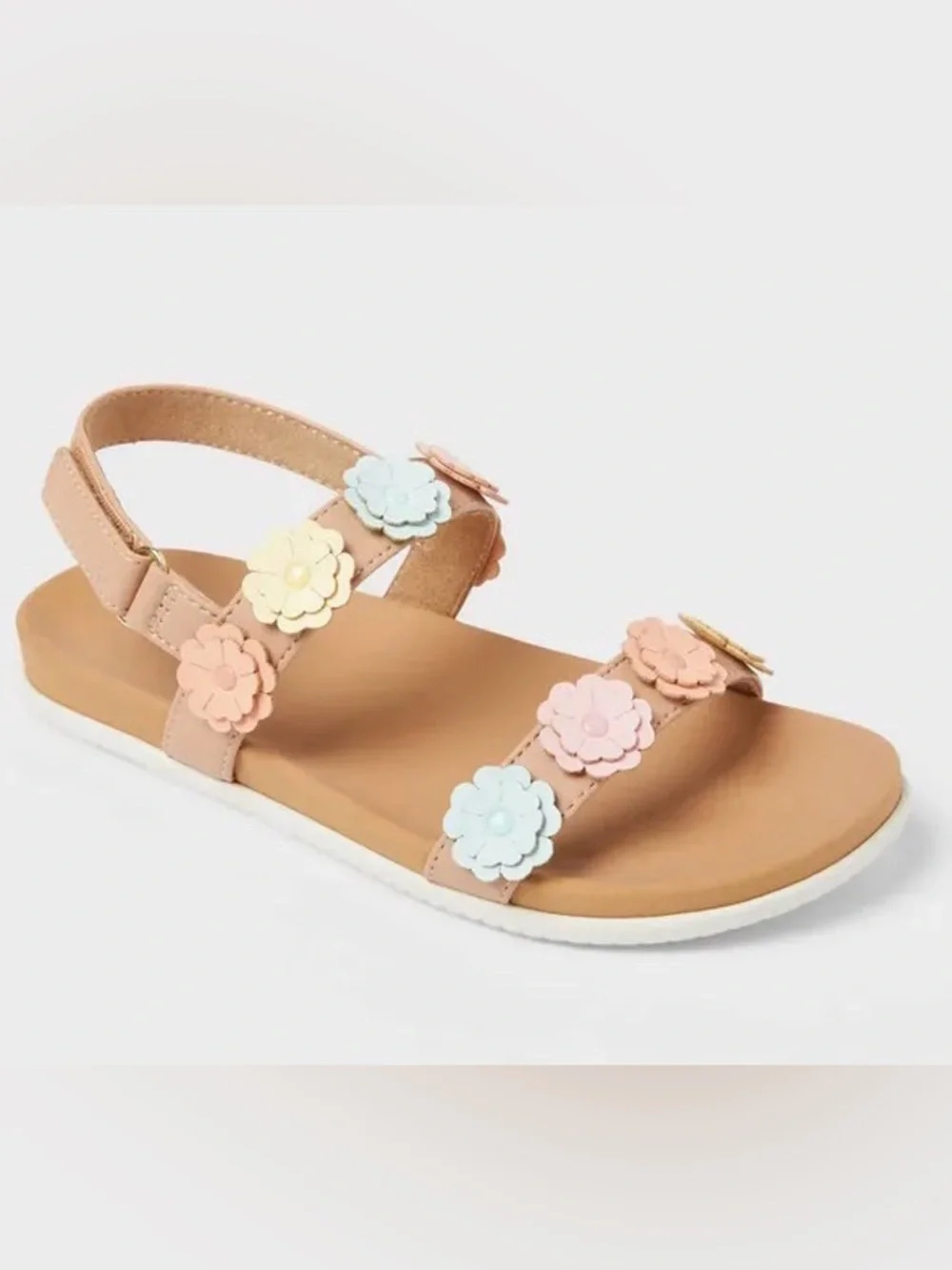 Kids' Girls Ginny Multicolored Flower Sandals- Cat & Jack